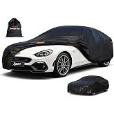 Kayme 7 Layers Sedan Car Cover (2016-2025) Custom Fit Fiat 124 Spider Waterproof All Weather for Automobiles, Full Exterior Covers Sun Rain Protection UV Protection.