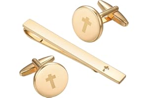 Asienice Gold Silver Black Tie Clip and Cufflinks for Men Necktie Tie Bar Clips Cuff links Western Set Mens Accessories Jewelry For Business