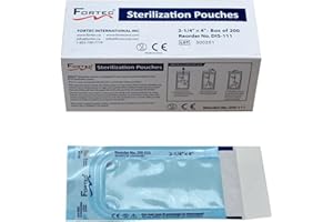 Self Sealing Sterilization Pouch Dual Indicators of Steam and ETO 57mm X 100mm Box of 200