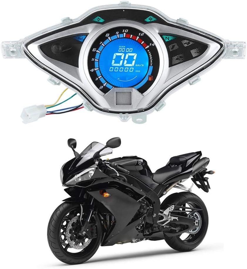 r/min 014000 Meter,Universal Motorcycle 12V Acouto LCD