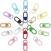 18PCS Colorful Lobster Claw Clasps for Keychains, Metal Keychain Hooks Swivel Snap Clasp Hooks Keychain Clips for DIY Crafts, Jewelry, Bags, Needlework - 1.26x0.48 in