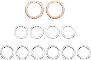 Vkinman 12 Pack Differential & Transmission/Transfer Case Drain Plug Crush Washer Gasket Kit Replacement for Toyota 4runner T
