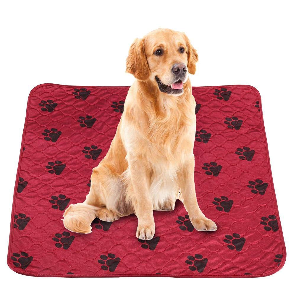Premium Washable Pee Pads for Dogs and Cats, Waterproof Reusable Dog Training Mat with High Absorbency - Perfect for Puppy Potty Training, Bedding, Feeding, Whelping - Red 70x80cm