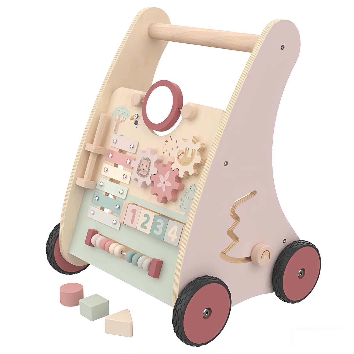 Photo 1 of ** FOR PARTS ONLY **
Wooden Baby Walker with Anti-Tip Design, Montessori Activity Center for Babies 6-18 Months, Sit-to-Stand Push Toy with Sensory Features – Ideal Learning Walk Gift for Toddlers