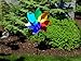 In the Breeze Pinwheel Spinner on Fiberglass Pole, Rainbow Poly Petal Pinwheel, 18-Inches, 2870