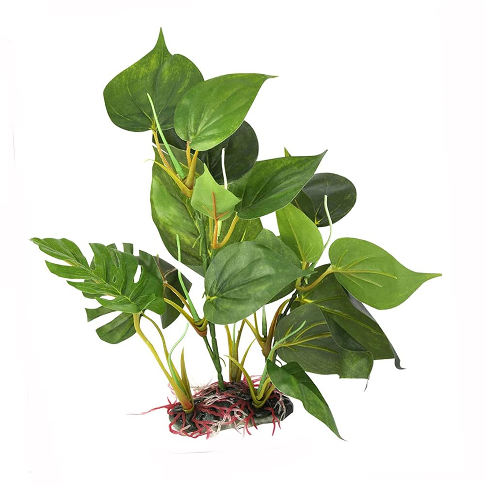 ANCLLO Aquarium Plastic Plant, Artificial Plant Lifelike Water Grass Decoration for fish tank