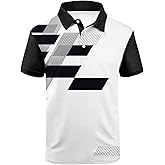 V VALANCH Mens Polo Shirts Short Sleeve Moisture Wicking Golf Tennis Polo Casual Shirts