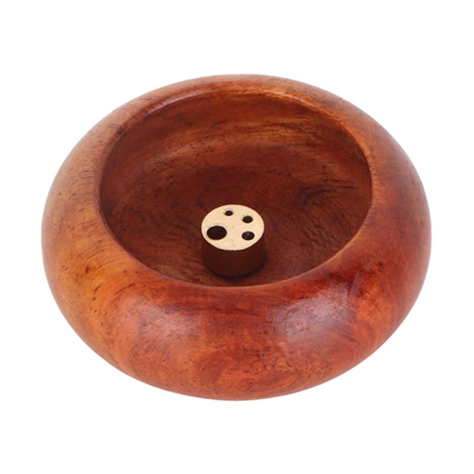 Mini Wooden Incense Holder Bowl, Rosewood, 6cm Burner Ash Catcher for Yoga, Aromatherapy, Home Fragrance