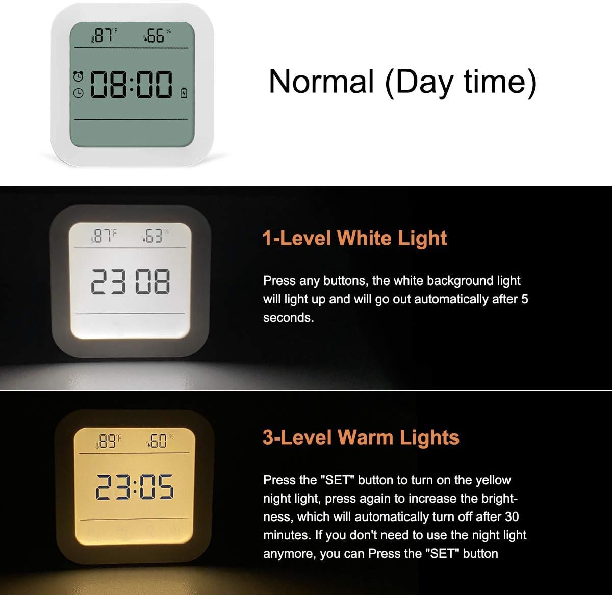 White Noise Machine Portable Sound Therapy Machine with Baby Night Light for Sleeping, Timer & Memory Features 27 Soothing Nature Sleep Sound Noise, Alarm Clock (Military Time) for Home, Office,Travel: Health & Personal Care