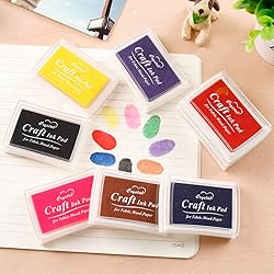 JZTang 6 Pcs Craft Ink Pad, Washable Ink Pads for