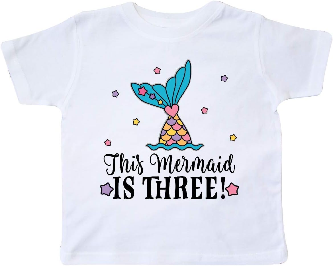 3rd Birthday Mermaid Tail Girls Party Toddler T-Shirt