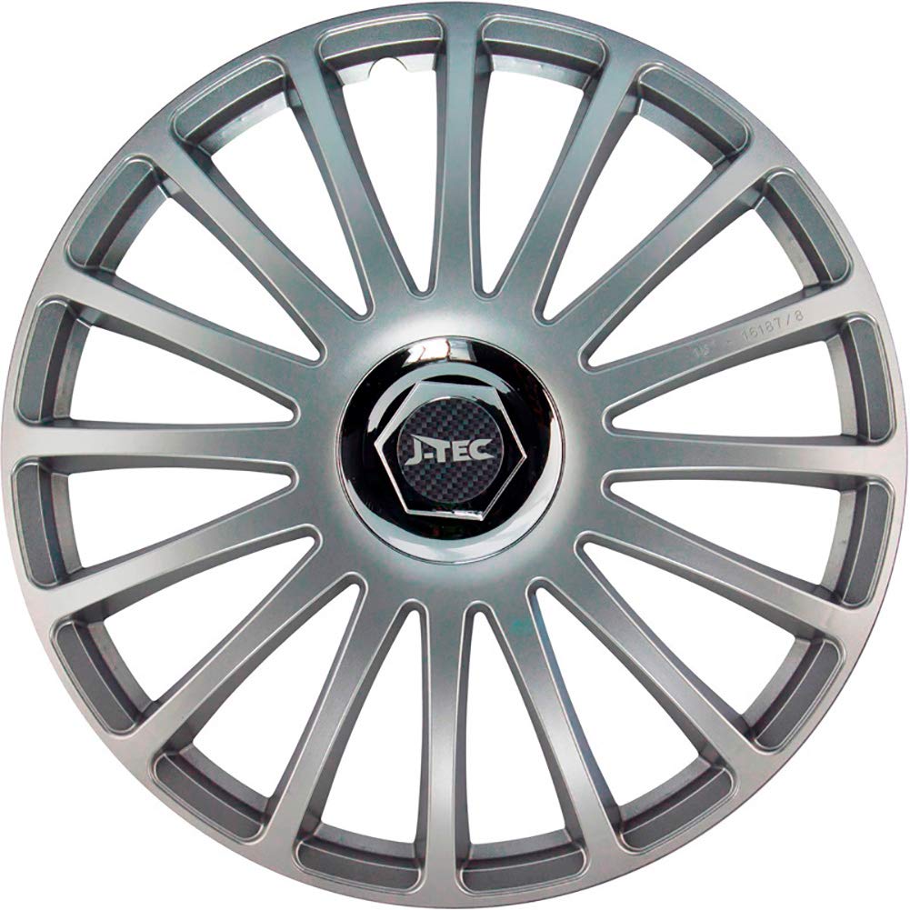 J-Tec Set of 4 wheel covers Grand Prix SR 15-inch silver + chrome ring