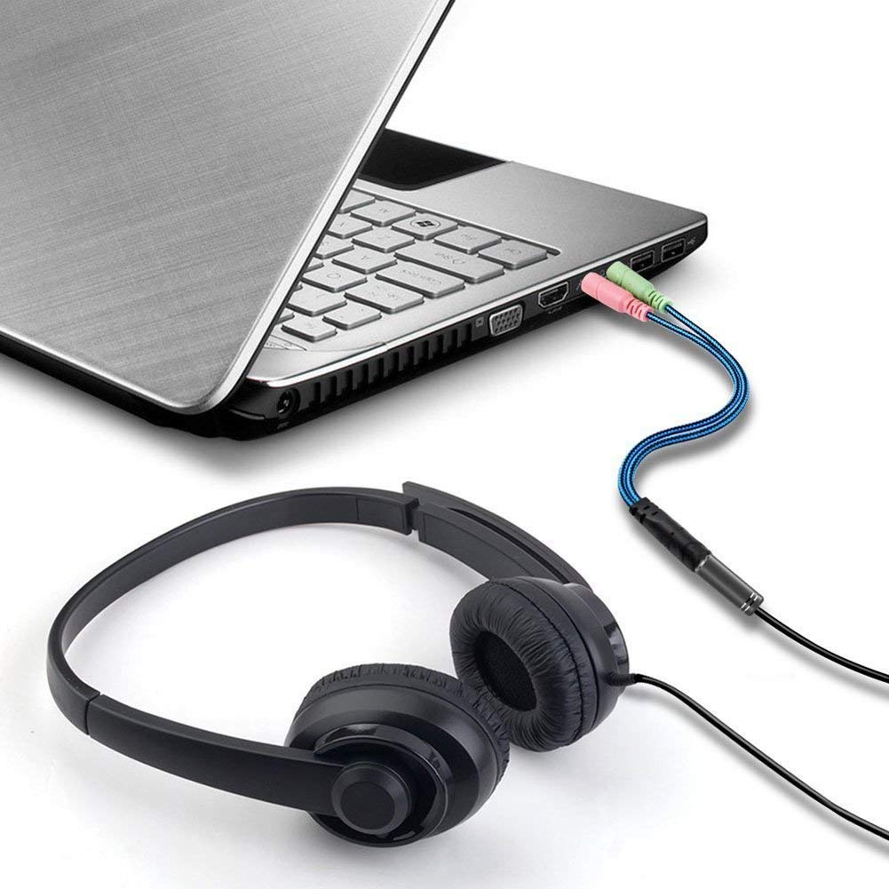 Elettronica per Microfono e Cuffie Adattatore Cavo ENVEL Auricolare  Splitter 1 Femmina a 2 Maschio jack per PC Y Cavo Audio Sdoppiatore Cuffie  CTIA Standard \u0026 Placcato Oro Jack urban-earth.co.uk