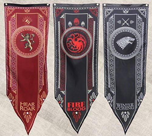 Game of Thrones Tournament Banners Set of 3 House of Stark, Targaryen, Lannister by colecTOYbles
