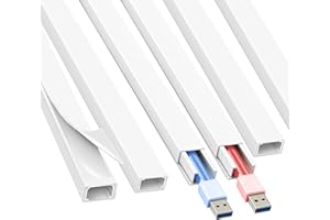 Cord Hider, 80in One-Cord Cable Concealer, Cord Covers for Wires on Wall, Easy Install Cable Management Kit for 2 Small Wires