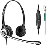 Wantek RJ9 Telephone Headset with Microphone Noise