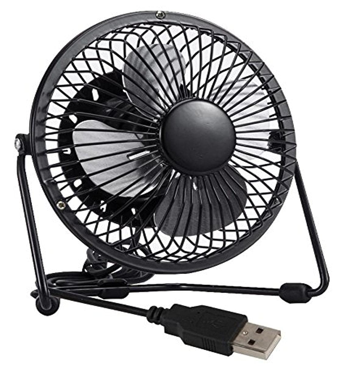 PRO ELEC PEL00858 4" USB Powered Fan - Industrial Style (USB), Black — image 1