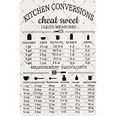 Jenifu Kitchen Conversions Chart Sign Kitchen Conversion Measurement Cheat Sheet Imperial Metric Units for Cooking Reading Re