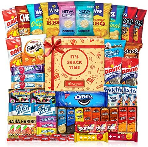Care Package (40 Count) Cookie Chips &amp; Candies Party Snack Gift Bundle