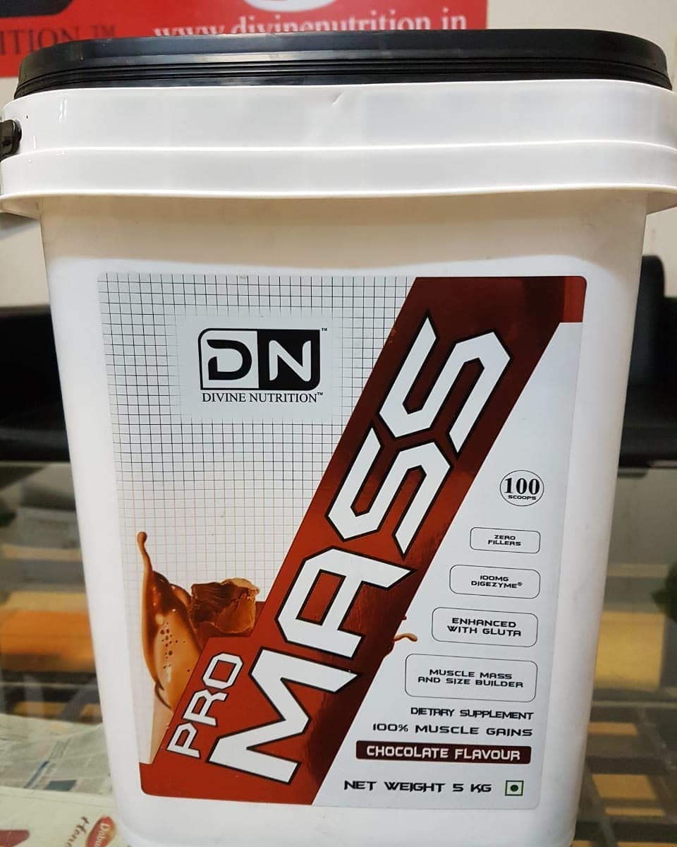 Divine Nutrition Pro Mass Weight Gainer Chocolate Flavor 5 Kg With Shaker Amazon In Health Personal Care