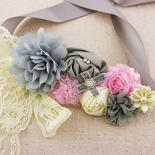 Maternity Pregnancy Sash Belt With Flower Floral Baby Shower Belly