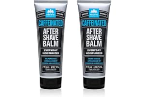 Pacific Shaving Company Caffeinated Aftershave, Men's Grooming Product - Antioxidant Daily Face Lotion + After Shave - Soothing Aloe & Spearmint Post Shave Balm for Sensitive Skin (7 Oz, 2 Pack)