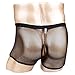 YiZYiF Sexy Men's Underwear Open Front Crotchless Lace Boxer Briefs (Medium(Waistline 24.5-34.0