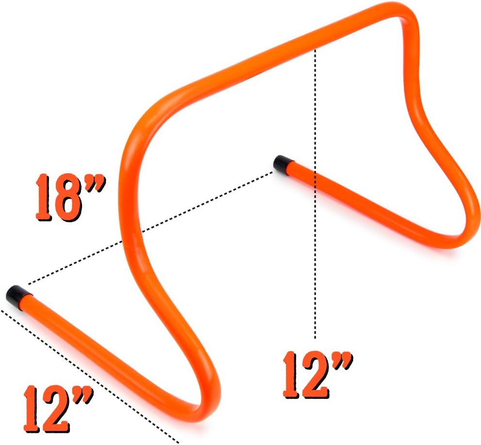 Agility Training Hurdles, 5-Pack - Hi Visibility Speed Endurance Indoor/Outdoor Practice Equipment for Track & Field - Fences for Sports Team Condition & Coaching Football, Soccer, & Cross Country : Sports & Outdoors