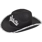 Barelove Cowboy Hat Cowgirl Hat - Preppy Sparkly Cowboy Hats for Women Bachelorette Birthday Disco Party Halloween