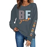 Pairxily You Are Enough Crewneck Sweatshirt for Women Mental Health Awareness Pullover Inspirational Graphic Long Sleeve Tops