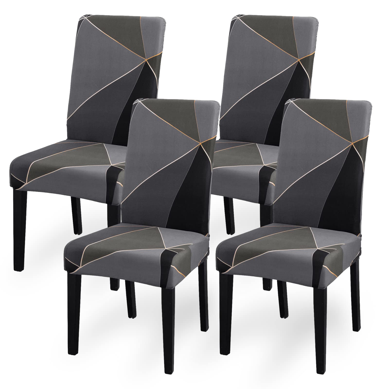 Aisprts Chair Covers for Dining Chairs 4, Dining Chair Covers Set of 4, Elastic Dining Room Chair Covers, Removable Washable Chair Cover with Backrest for Home Decor, Kitchen, Hotel, Party — image 1