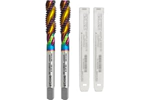 WEXWE Tools M10 x 1.5 DLC Coating Spiral Flute Thread Tap, Metric Machine Threading Tap High Speed Steel Cobalt(HSSCo), Round