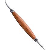 Realeather T1101-00 Modeler/Stylus Doublesided Leathercraft Tool, 6.5", Wood/Stainless Steel, 1-Unit