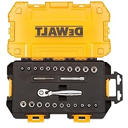 DEWALT Drive Socket Set, SAE/Metric, 1/4-Inch