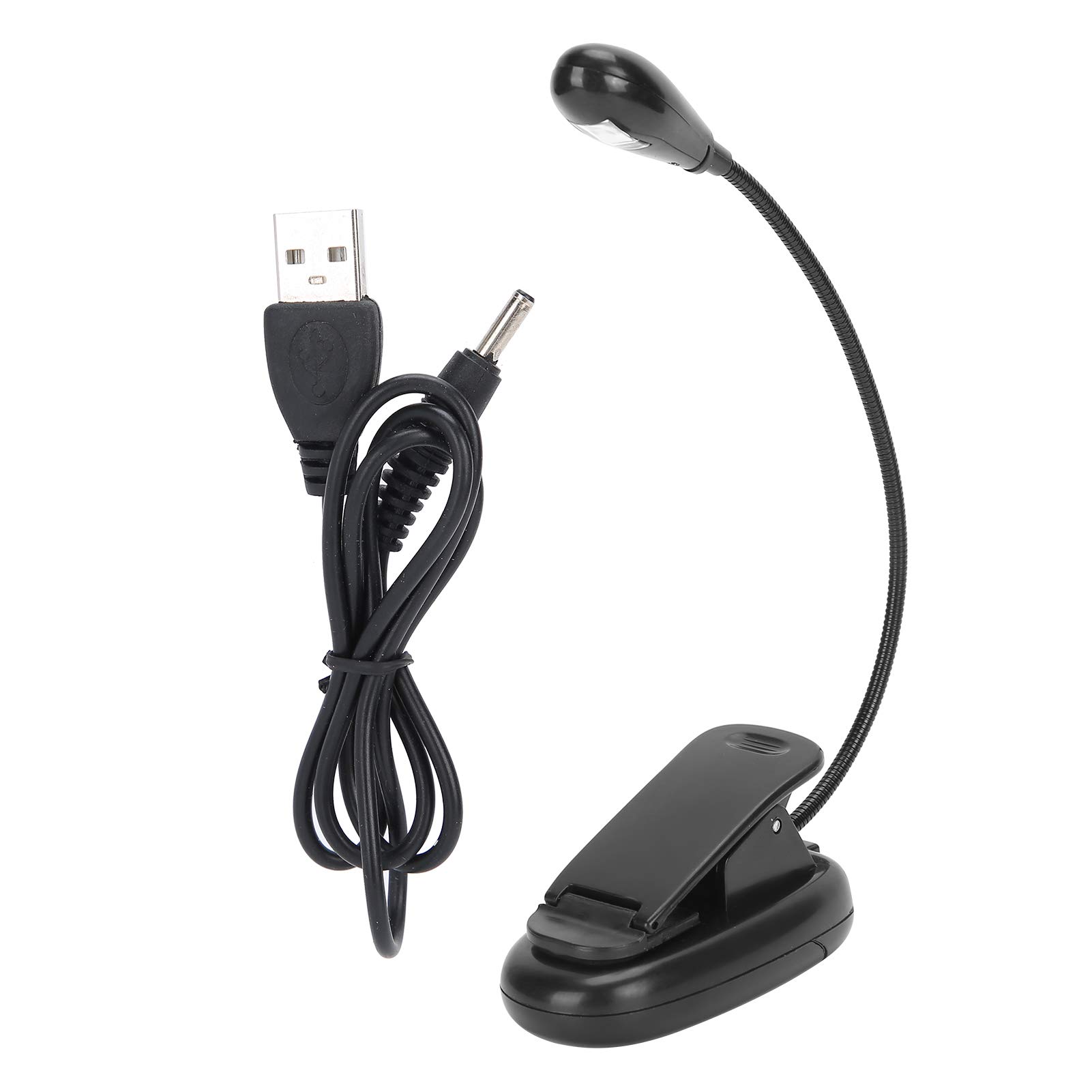 Buachois LED Clip Light,360 Degrees Rotateable Book Lamp USB Rechargeable Flexible Gooseneck Clamp Lamp for Reading Clamp Light Night Light Bed Headboard and Computers
