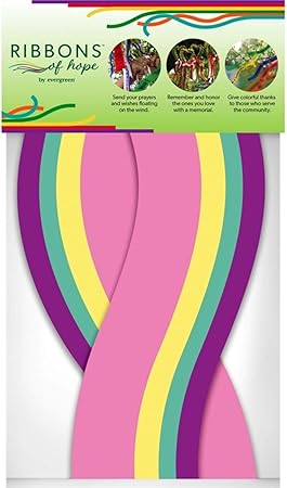 Amazon Com Evergreen Flag Pastel Ribbons Of Hope 24 Piece Kit Indoor Outdoor Decor Supportive And Inspiring Flag For Your Garden Or Yard Garden Outdoor