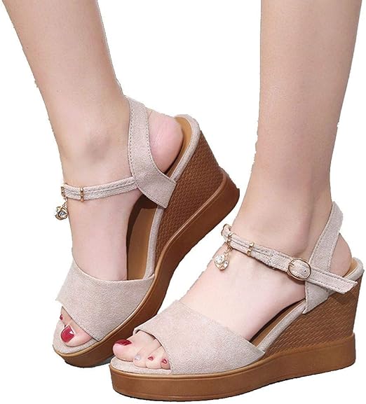 Women's Sandals Grass Woven Sole Flat Female Sandals Belt Buckle Cross tied Sandals Casual Roman 