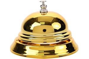 TOYANDONA Golden Hand Pressing Service Bell Restaurant Call Bell Reception Customers Bell Pet Training Bells for Restaurant Hotel