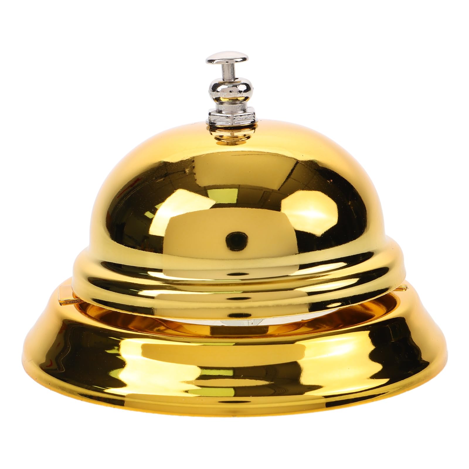 Toddmomy Call Bell Metal Anti- Rust Ringing Service Bell Desk Service for Hotels, Restaurants, Reception Areas, Schools, Offices, Hospitals, Warehouses (Gold)