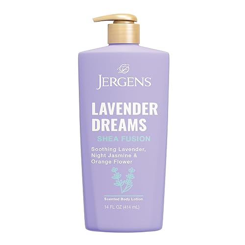 Jergens Shea Fusion Lavender Dreams Body Lotion, Moisturizer with Shea Butter & Vitamin E, 14 Fl Oz