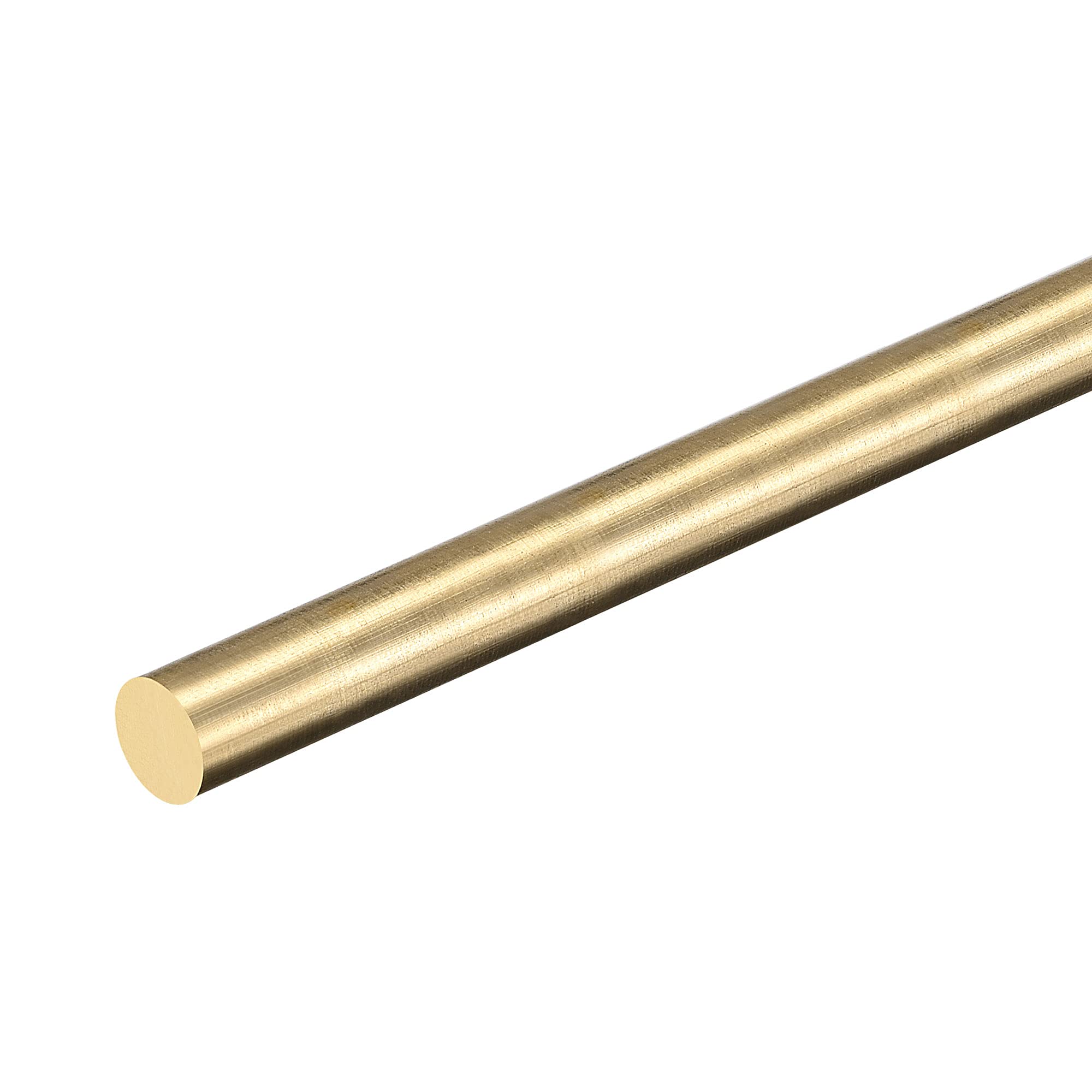 sourcing map Brass Rod,Brass Solid Round Rod 6mm Diameter 400mm Length Lathe Bar Stock for RC Model Airplane Helicopter DIY Craft Pack of 1pcs