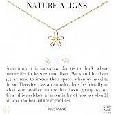 MUSTHAVE 18K Gold Plated Simple Line Blooming Flower Necklace, Yellow Gold Color, Anchor Chain, Size 16 inch + 2 inch Extender, Gift Card, Birthday, BFF (Yellow Gold)