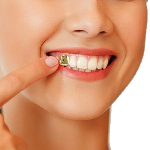 2 pack Plated Gold Grillz Hip Hop Top Tooth Plated Gold Grillz Mouth Teeth  Party Accessories Teeth Grills Top Tooth Single Grill Cap for Teeth Mouth  in Dubai - UAE | Whizz Dental Grills