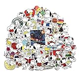 Cartoon Cute Style Dog Snoopy Stickers for Laptop Stickers Motorcycle Bicycle Water Bottle Skateboard Luggage Decal Graffiti Patches 62pcs Stickers