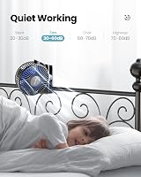 GAIATOP Portable Clip Fan 2000mAh Battery USB Desk Clip On 3 Speed view 5
