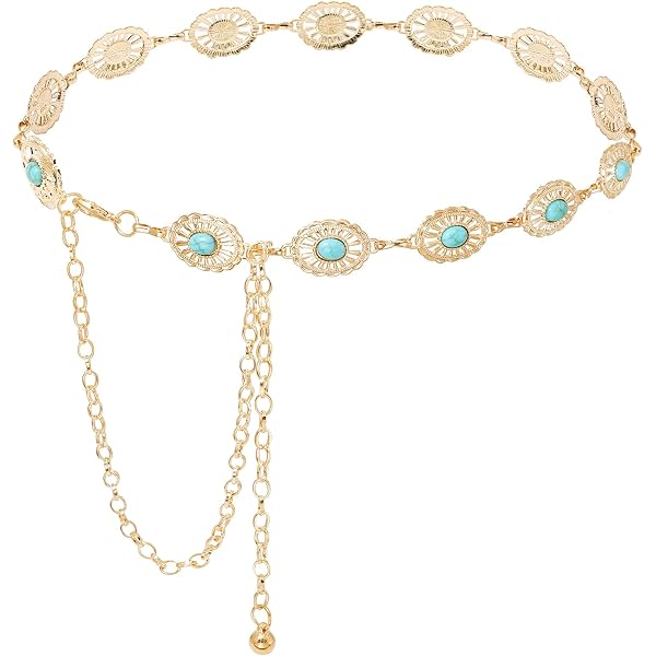 Amazon.com: Liutufy Western Square Waist Chain for Women  display picture 2