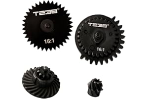 T238 Airsoft Spiral Gear Set - AEG V2 V3 Gearbox Upgrade Kit (13:1/16:1/18:1) for M4/AK/MP5/G36/P90-40Cr CNC Machined