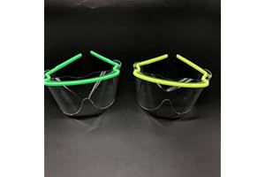 PLUTUSDENTAL 1 Pack 20 Sets Disposable Dental Eye Shield Safety 20 Frame+20 Shield (Rondom Color)