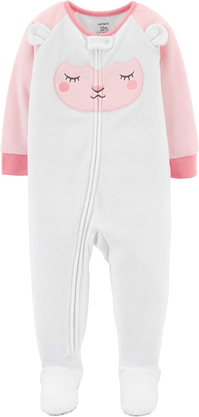 carters baby girl fleece pajamas