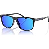 gesruny Polarized Sunglasses for Mens Womens - Lightweight Matte Finish Sun Glasses,Line Patterned Sunglass